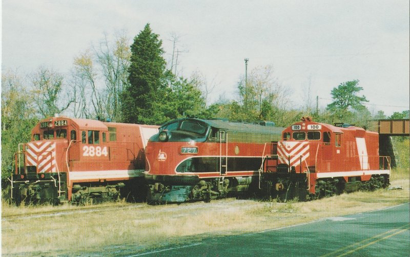 Southern Railroad of New Jersey Postcard Locomotives Trains