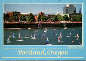 Oregon Portland Wind Surfing On Willamette River 1988