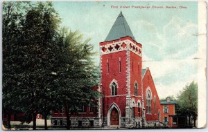 VINTAGE POSTCARD FIRST UNITED PRESBYTERIAN CHURCH AT KENTON OHIO 1908