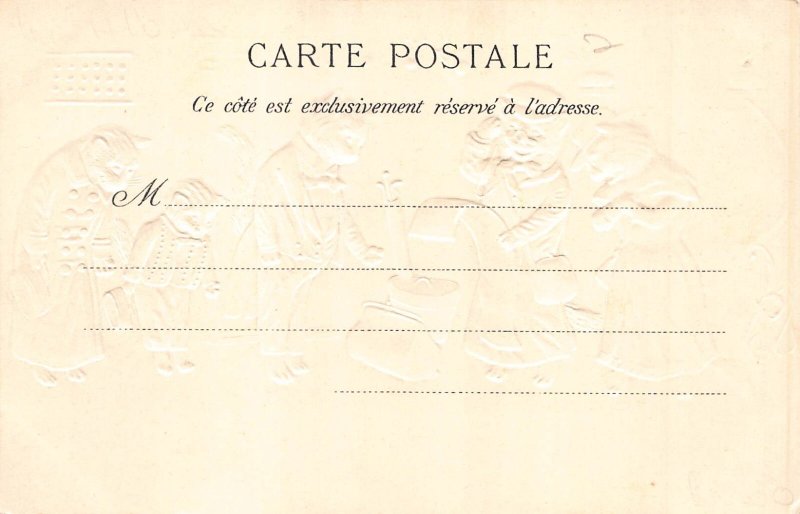 Anthropomorphic Cats Les surprises de l'Hotel Long Bill embossed postcar...