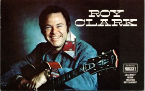 Celebrity Room Theater Restaurant Picture Roy Clark Guitar Postcard Unused UNP 