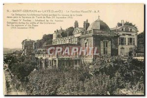 Old Postcard Saint Germain en Laye S and O Le Pavillon Henri IV