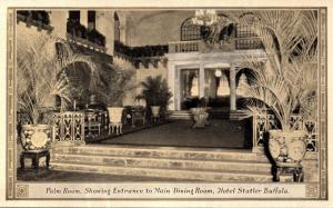 New York Buffalo Hotel Statler Palm Room Showing Entrance To Main Dining Room