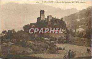Old Postcard Beaucens Ruins of Chateau twelfth centuries XVI