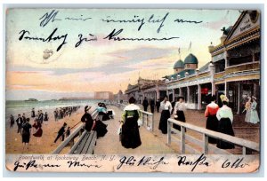 1907 Boardwalk at Rockaway Beach New York NY Long Island City NY Postcard