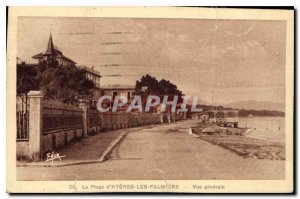 Postcard The Old Hyeres range the general view Palms