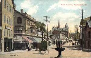 Pawtucket RI East Ave c1910 Postcard