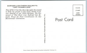 Postcard - Durham & Southern Railway's Unit Number 2000