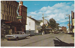 CAP CHAT, Centre des Affaires rue Notre-Dame, Gaspe Nord, Quebec, Canada, 40-60s