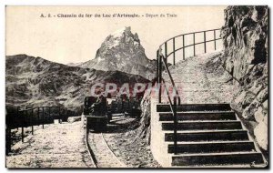 Old Postcard Path of Iron Lake Artouste Train Departure