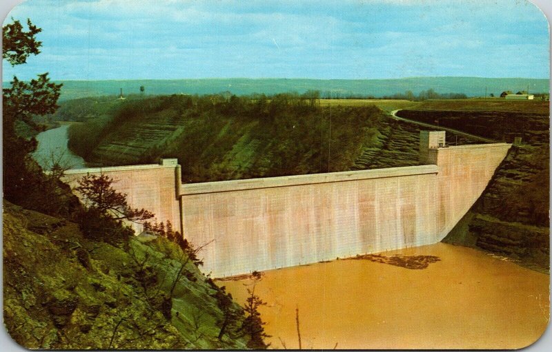 Mt Morris Dam Letchworth State Park New York NY Postcard VTG UNP Vintage Unused  