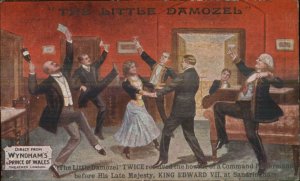 Theatre Poster Art Drinking Dancing THE LITTLE DAMOZEL Sheet Music on Back PC