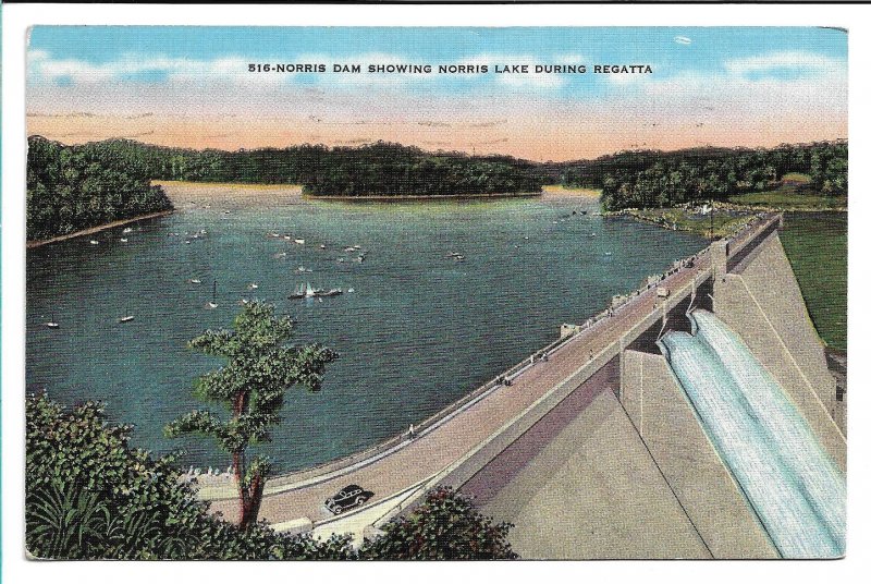 Knoxville, TN - Norris Dam and Lake during Regatta - 1939