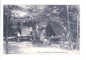 LP76 Camping Tent High Point Park New Jersey Postcard