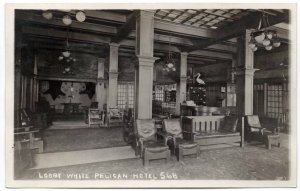 Real Photo Postcard Lobby at White Pelican Hotel in Klamath Falls, Oregon~106508