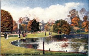 Leamington, The Lake Jephson Gardens Tucks 7659 Vintage Postcard U80