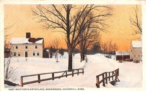Poet Whittier's Birthplace Haverhill, Massachusetts Postcard