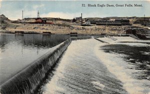 J17/ Great Falls Montana Postcard c1910 Black Eagle Dam  45