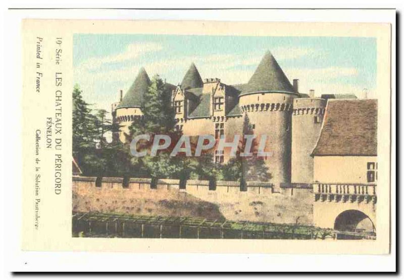 The castles of Perigord Old Postcard Claud