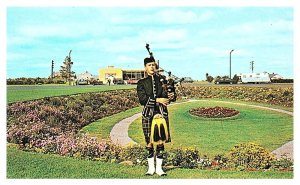 Welcome Nova Scotia, Man playing Bagpipes, Sunken Gardens & park