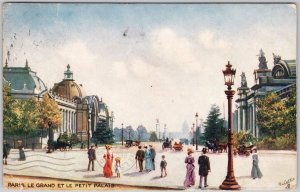 Vintage Paris Le Grand et Le Petit Palais 1911 to Nelson BC Postcard H80