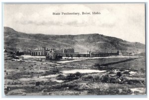 Boise Idaho ID Postcard State Penitentiary Aerial View Road 1910 Vintage Antique