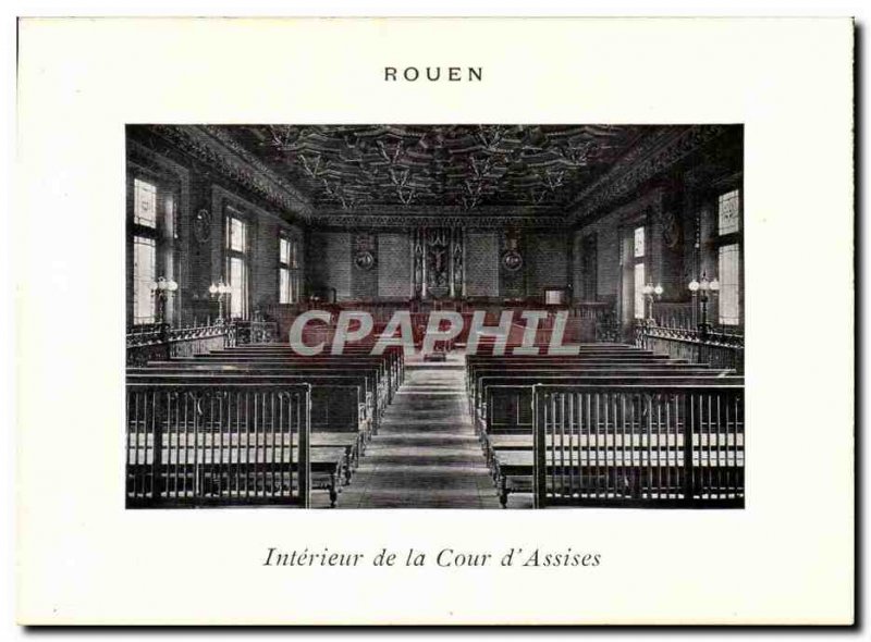 Rouen Old Postcard Interior of the Court & # 39assises (justice)