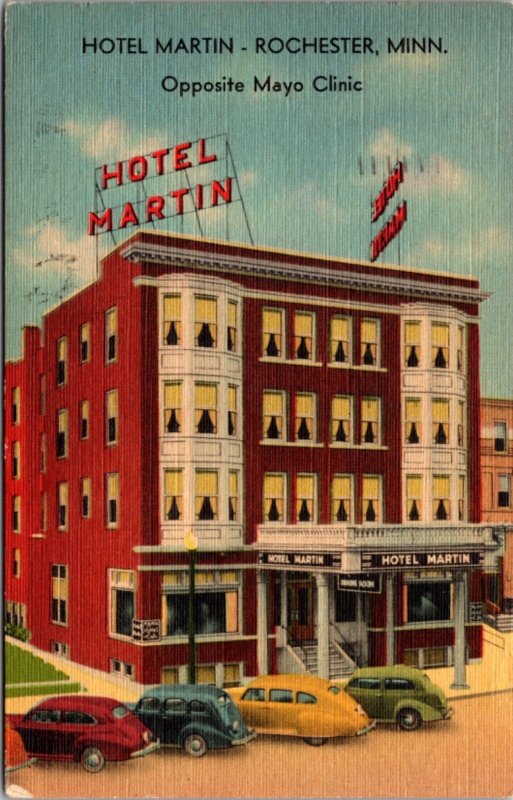 Linen Postcard Hotel Martin, Opposite Mayo Clinic in Rochester, Minnesota