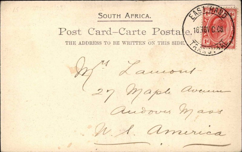 South Africa Victoria Embankment Durban Bay 1908 Used Postcard