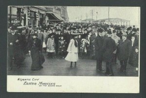 Ca 1920's PPC Atlantic City NJ Easter Morning On The Boardwalk Mint