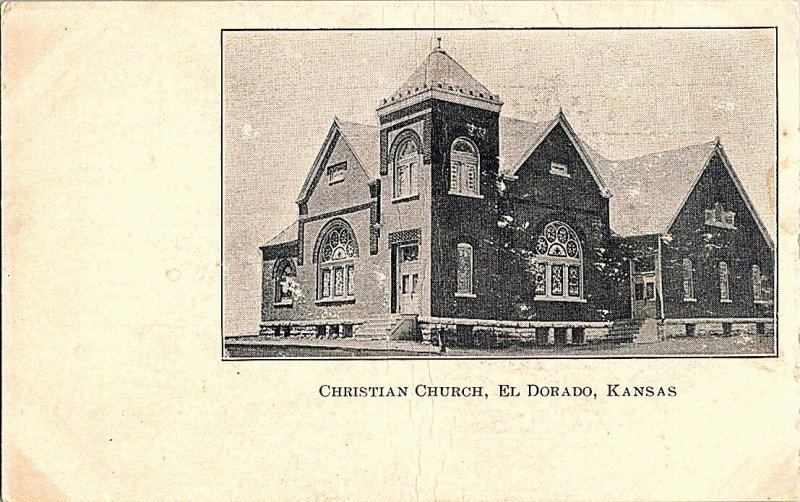 Christian Church El Dorado Kansas Postcard Standard View Card 