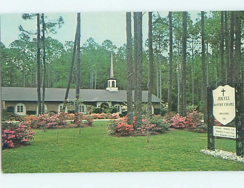 Pre-1980 CHURCH SCENE Jekyll Island Georgia GA hs7548