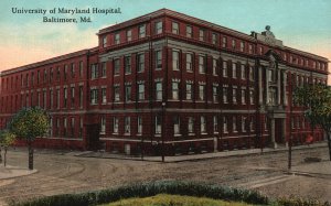 Vintage Postcard University Of Maryland Hospital Baltimore Maryland I. & M. Pub.