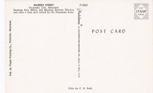 Maryland Pocomoke City Market Street Business District Showing Post Office s6849