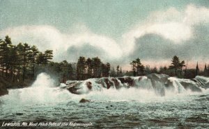 Vintage Postcard 1910's West Pitch Falls Of The Androscoggin Lewiston Maine ME