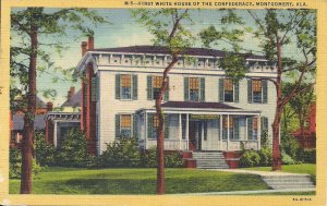 Montgomery AL, First Confederate White House, Civil War, 1935 Teich Linen