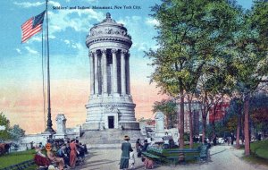 VINTAGE POSTCARD SOLDIERS AND SAILORS MONUMENT IN NEW YORK CITY c. 1908-1910