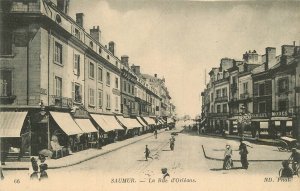 Postcard C-1910 France Saumur La Rue d'Orleans  Street Scene 22-14127