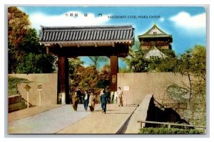 Sakuramon Gate Osaka Castle Osaka Japan UNP Chrome Postcard L20