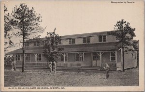 Postcard K of C Building Camp Hancock Augusta GA