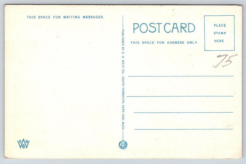 Maps~Forefathers Monument & Pilgrim Monument Auto Map Cape Cod~Vintage Postcard