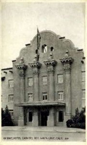 Real Photo, Entrance, Hotel Casa del Rey - Santa Cruz, California CA  