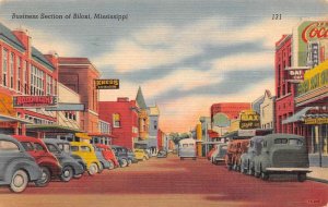 Biloxi Mississippi Business Section w/ Coca-Cola Sign Vintage Postcard TT0054