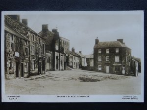 Staffordshire LONGNOR Market Square c1945 RP Postcard by Lilywhite Ltd