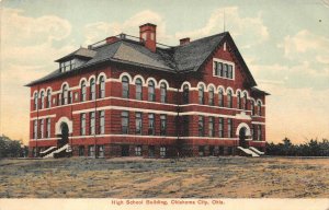 HIGH SCHOOL BUILDING OKLAHOMA CITY OKLAHOMA POSTCARD (c. 1910)