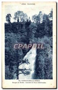 Old Postcard Pontcharre On Breda Breda Gorges Cascade High Gresivaudan