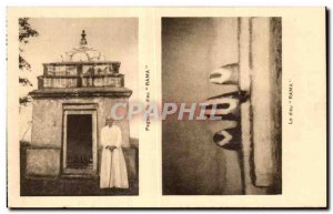 Old Postcard Pagoda god Rama India india