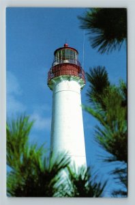 Cape May Point NJ-New Jersey, Historical 1859 Lighthouse, Chrome Postcard