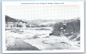 1940 Littleton New Hampshire Postcard Ammonoosuc River Cottage St. Bridge Lake