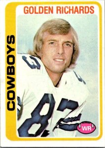 1978 Topps Football Card Golden Richards Dallas Cowboys sk7199